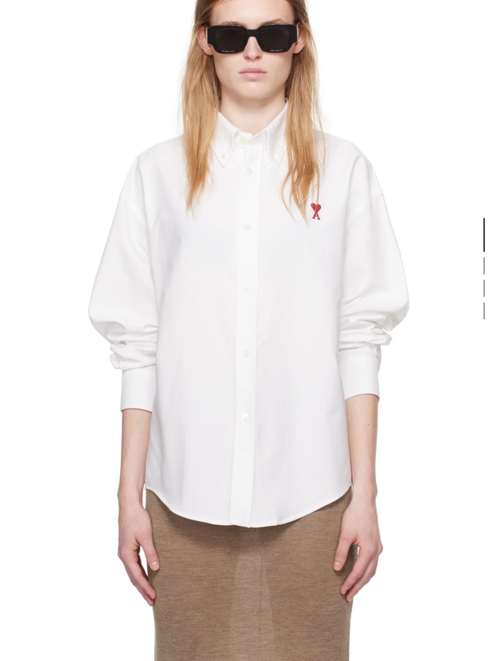 White AMI de Coeur shirt - never worn